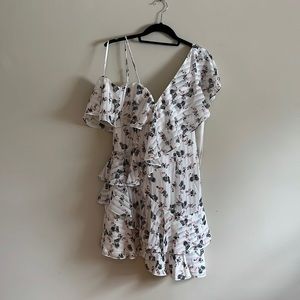 Elliatt Floral Asymmetrical Mini Dress